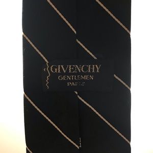 Vintage Givenchy Striped Silk-Like Tie VTG